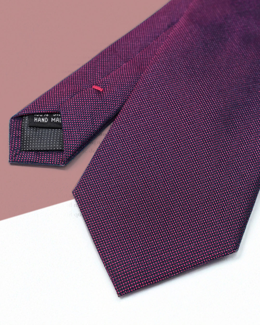 Gift for Dad/ Silk Necktie with Fine Dot Pattern / Burgundy / 8cm × 145cm