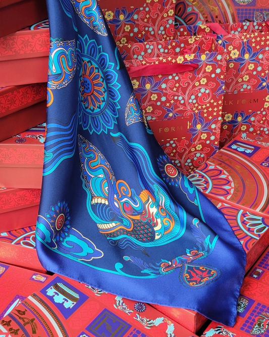 The Thousand-Year Phoenix: An Artisan Silk Scarf Woven with History