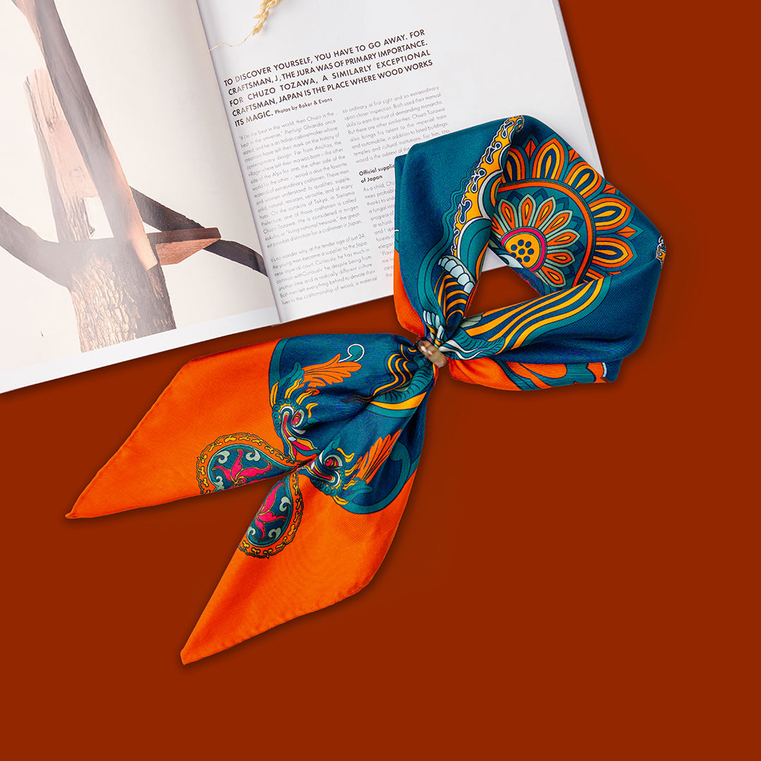 Folk Form Silk Scarf