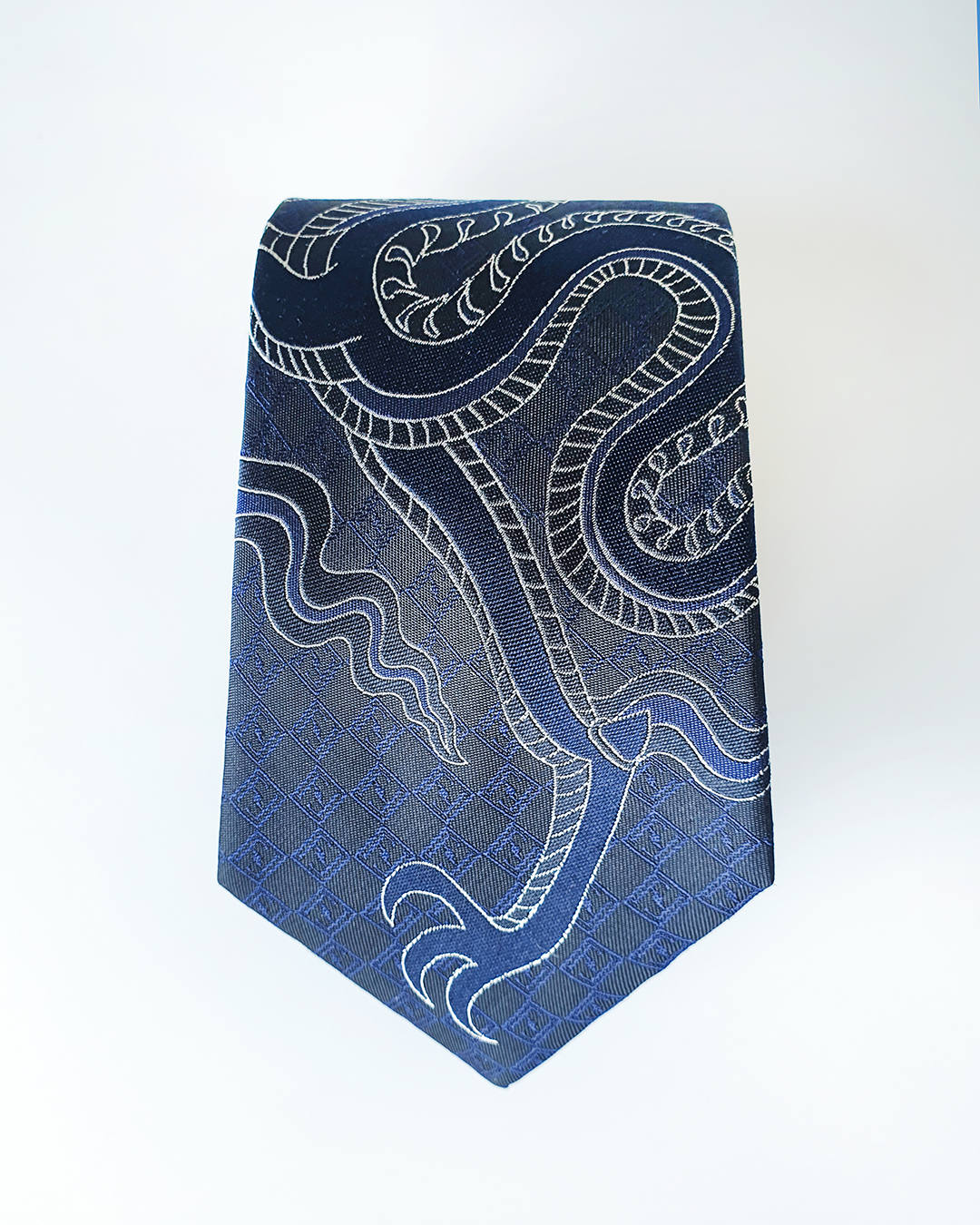 Luxury Gift for Dad/ Silk Necktie with Azure Dragon Pattern / 8cm × 145cm