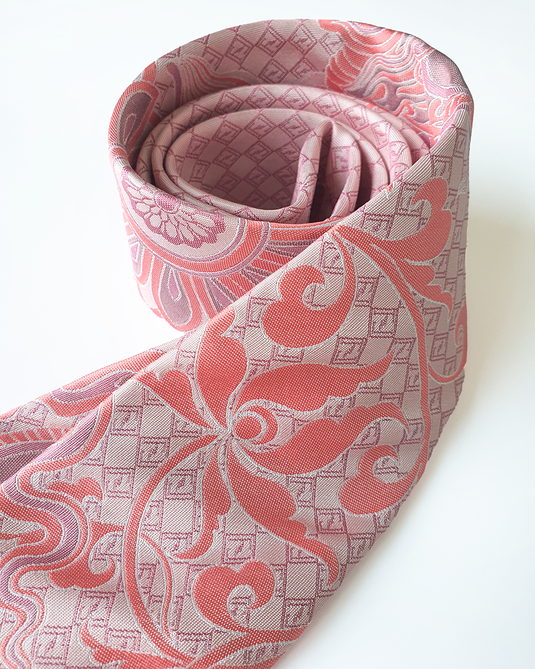 Luxury Gift for Dad/ Silk Necktie with Red Dragon Pattern / 8cm × 145cm