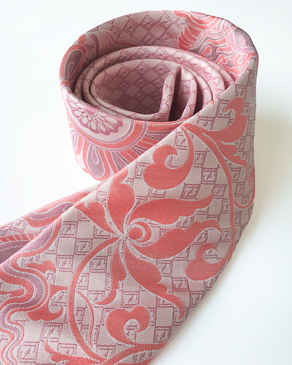 Luxury Gift for Dad/ Silk Necktie with Red Dragon Pattern / 8cm × 145cm