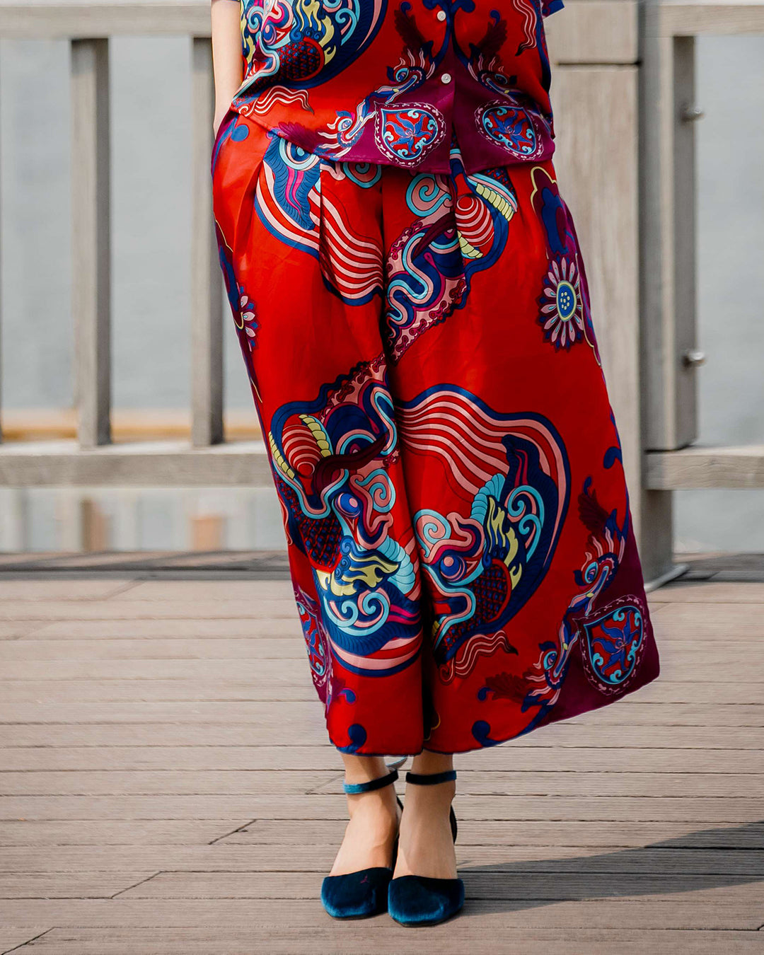 Silk Palazzo Pants 1932 / Red Dragon Dreams