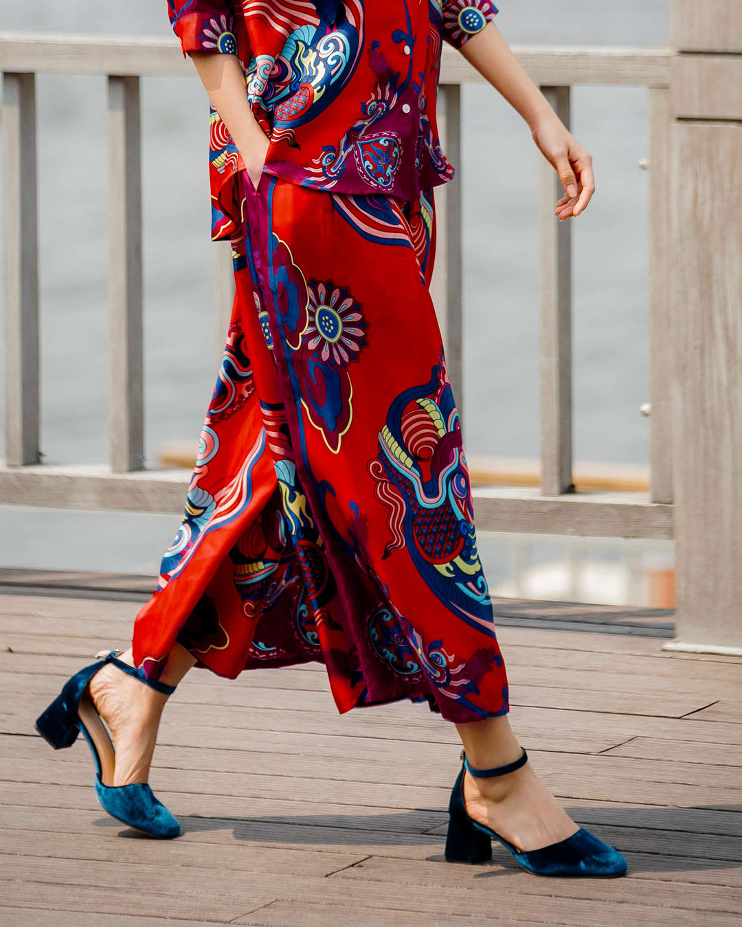 Silk Palazzo Pants 1932 / Red Dragon Dreams