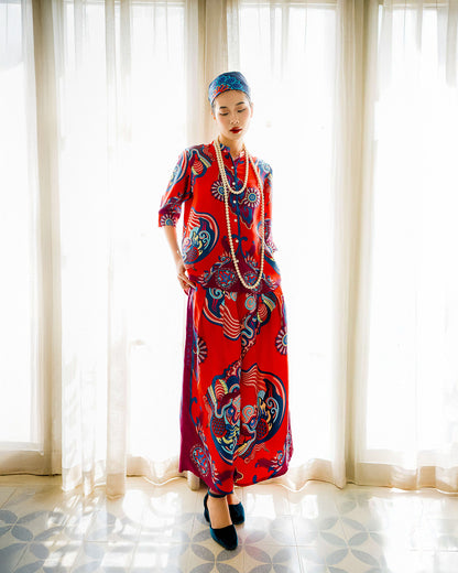 Silk Palazzo Pants 1932 / Red Dragon Dreams