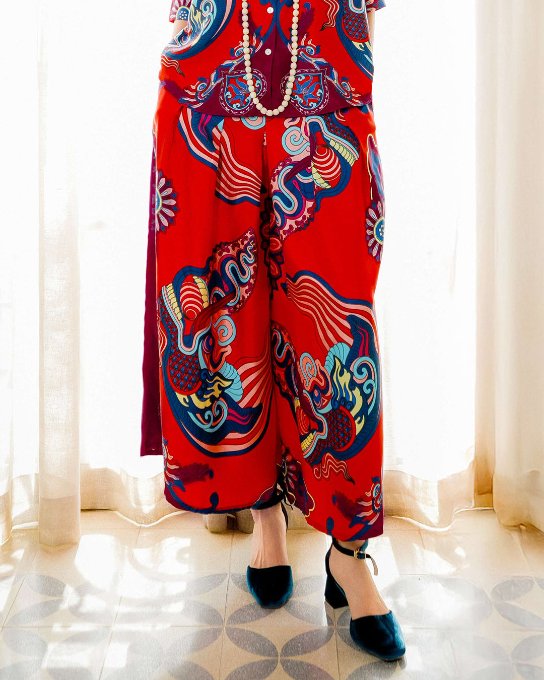 Silk Palazzo Pants 1932 / Red Dragon Dreams