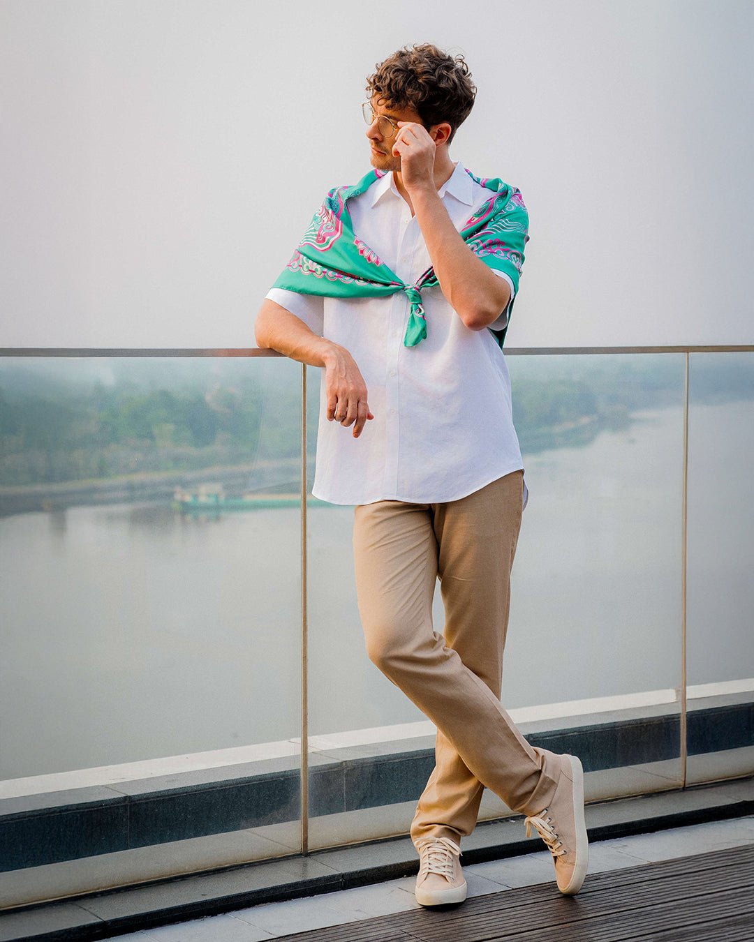 Linen Short Sleeves Shirt 1920 / White