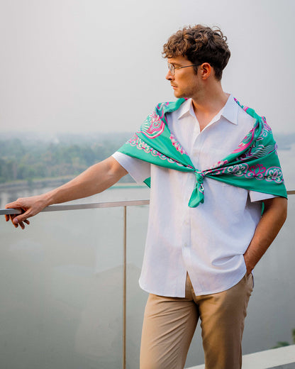 Linen Short Sleeves Shirt 1920 / White