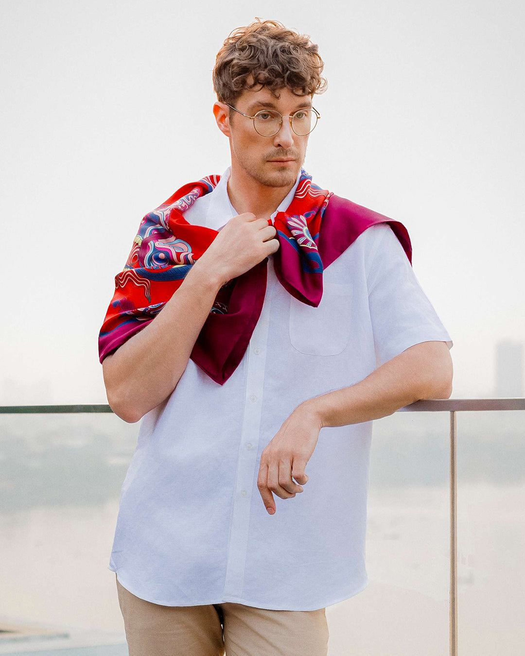 Linen Short Sleeves Shirt 1920 / White