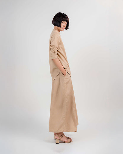 Linen Palazzo Pants 1932 / Beige