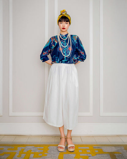 Silk Emancipation Shirt 1925 / Navy Blue Dragon Dreams