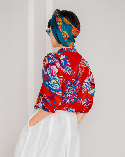 Silk Emancipation Shirt 1925 / Red Dragon Dreams