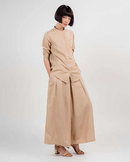Linen Palazzo Pants 1932 / Beige