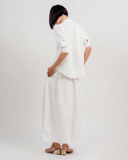 Linen Palazzo Pants 1932 / White