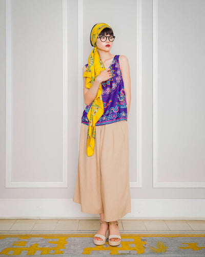 Purple Phoenix Dance silk tank top