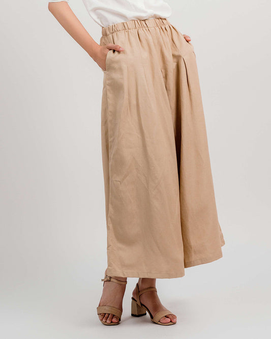 Linen Palazzo Pants 1932 / Beige