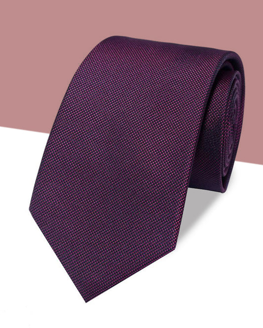 Gift for Dad/ Silk Necktie with Fine Dot Pattern / Burgundy / 8cm × 145cm