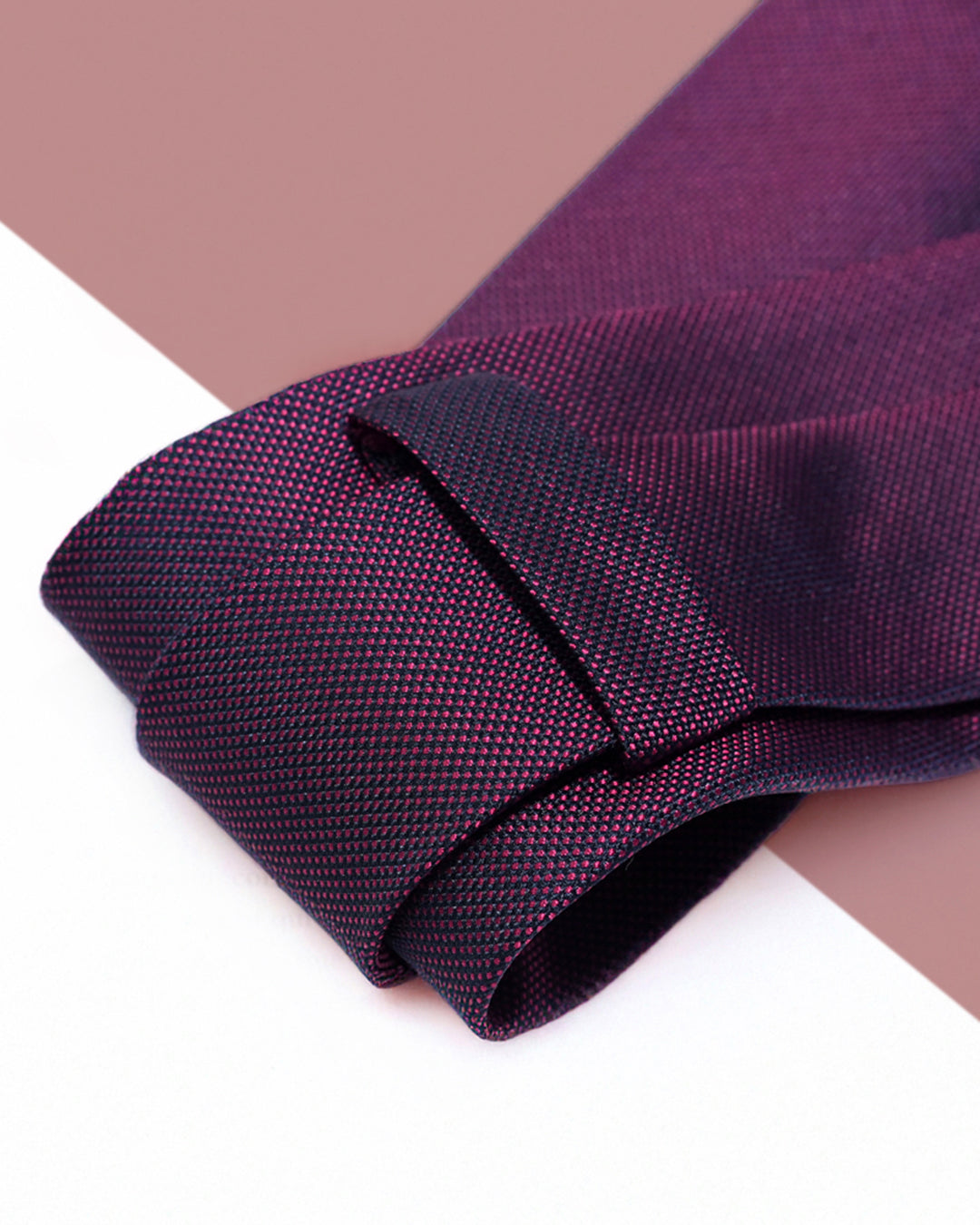 Gift for Dad/ Silk Necktie with Fine Dot Pattern / Burgundy / 8cm × 145cm
