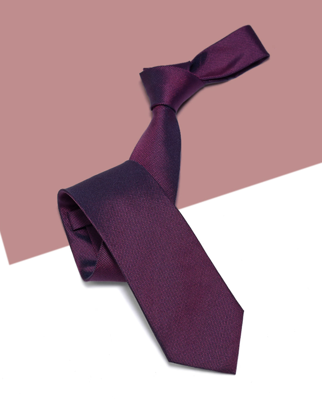 Gift for Dad/ Silk Necktie with Fine Dot Pattern / Burgundy / 8cm × 145cm