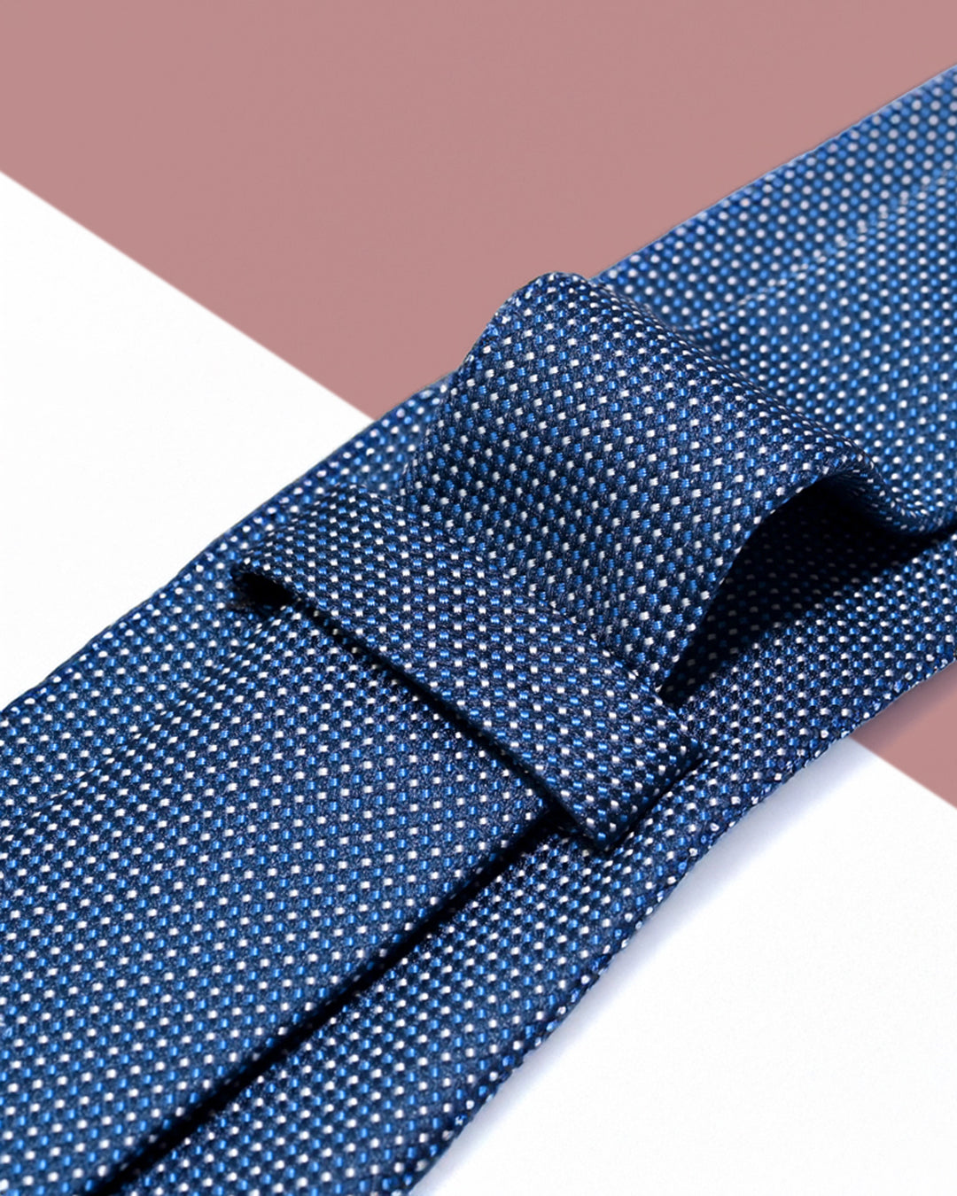 Gift for Dad/ Silk Necktie with Micro Dot Pattern / Blue / 8cm × 145cm