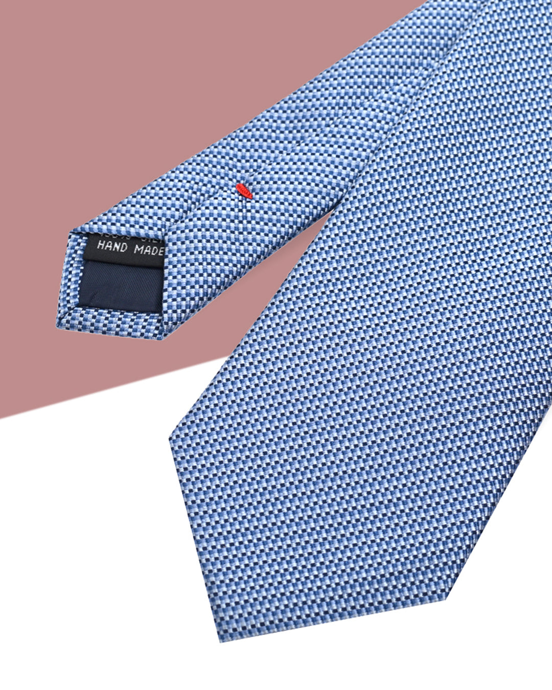 Gift for Dad/ Silk Necktie with Woven Pattern / Light Blue / 8cm × 145cm