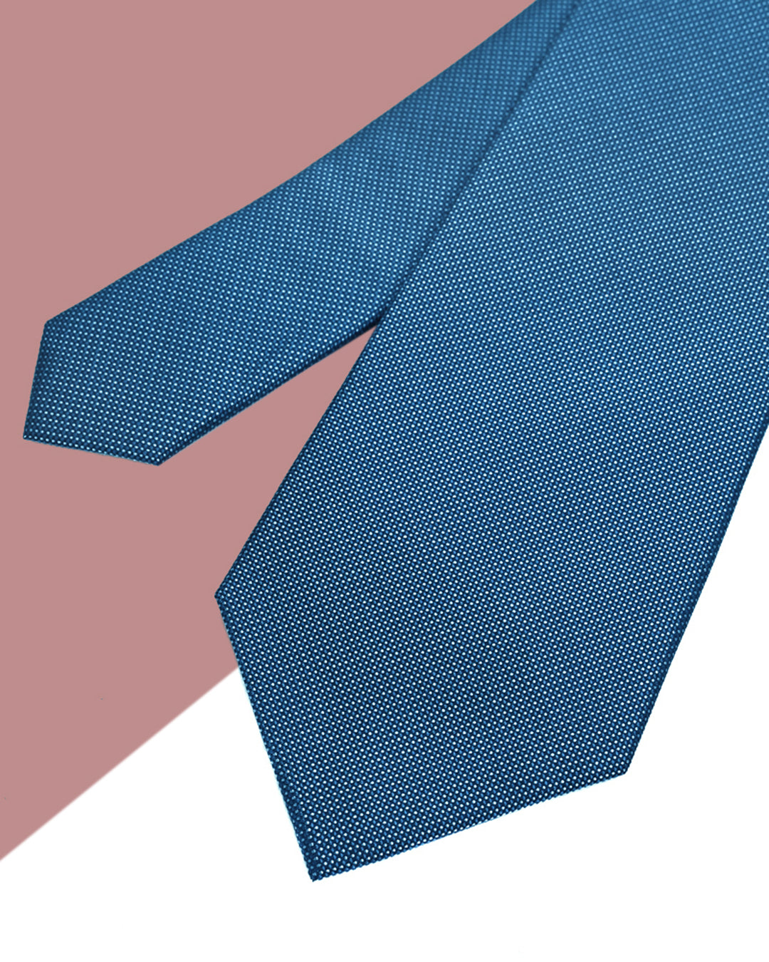 Gift for Dad/ Silk Necktie with Fine Dot Pattern / Blue / 8cm × 145cm