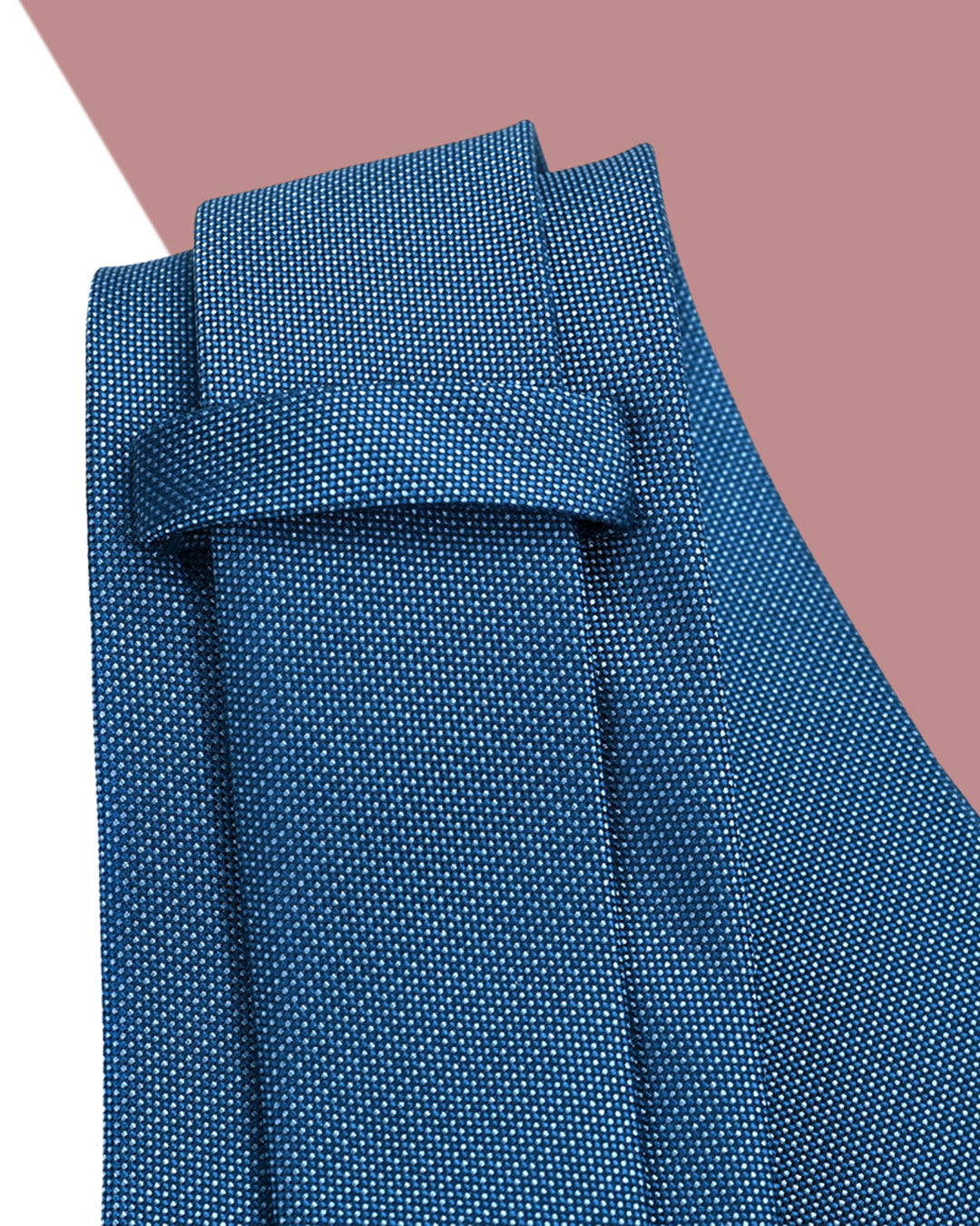 Gift for Dad/ Silk Necktie with Fine Dot Pattern / Blue / 8cm × 145cm