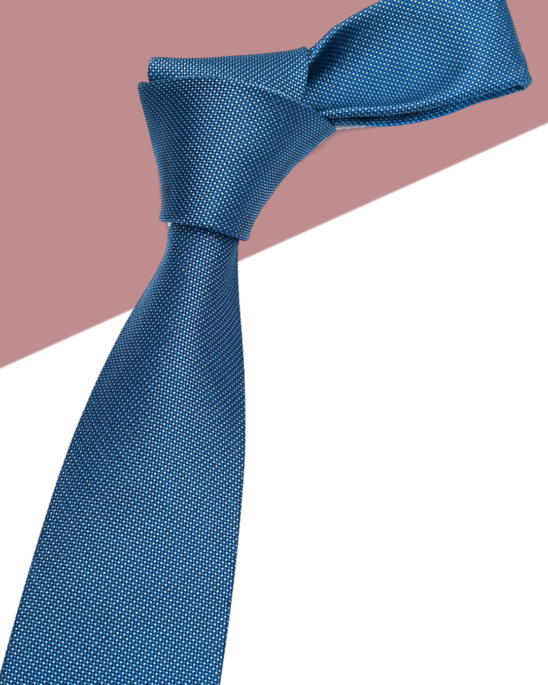 Gift for Dad/ Silk Necktie with Fine Dot Pattern / Blue / 8cm × 145cm
