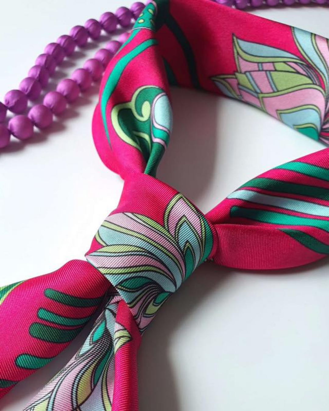 Imperial Lotus Silk Square Scarf / Pink