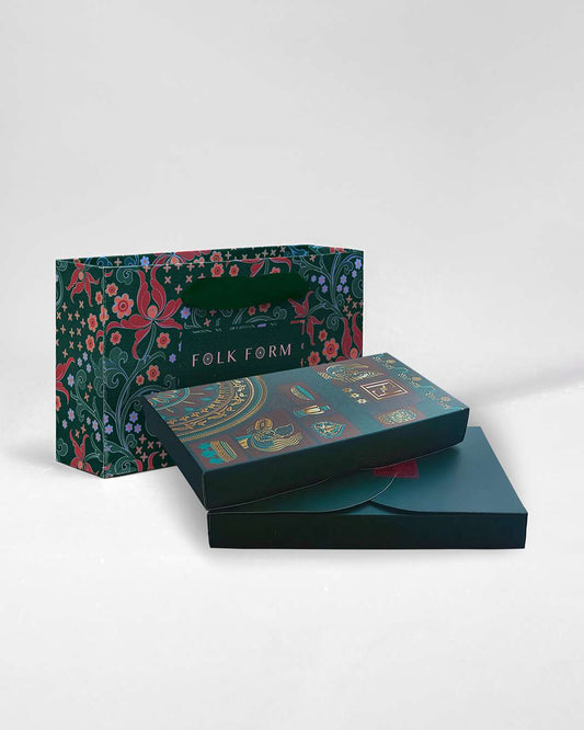 Bag & Soft Box Set / Dark Green / 13x22x3cm / 5x9x1in
