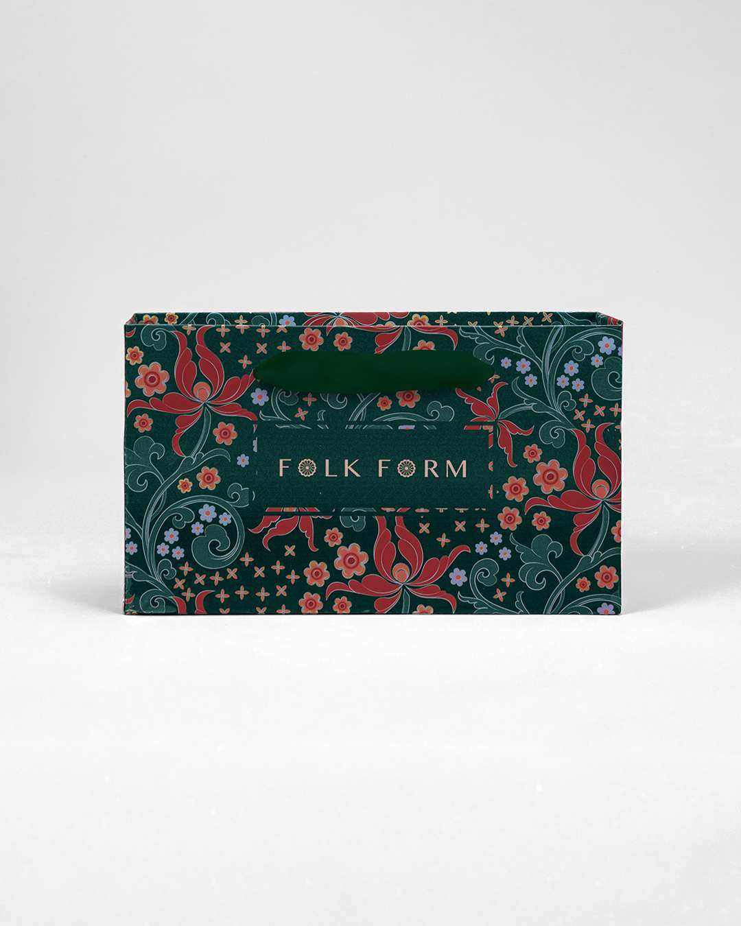 Bag & Soft Box Set / Dark Green / 13x22x3cm / 5x9x1in