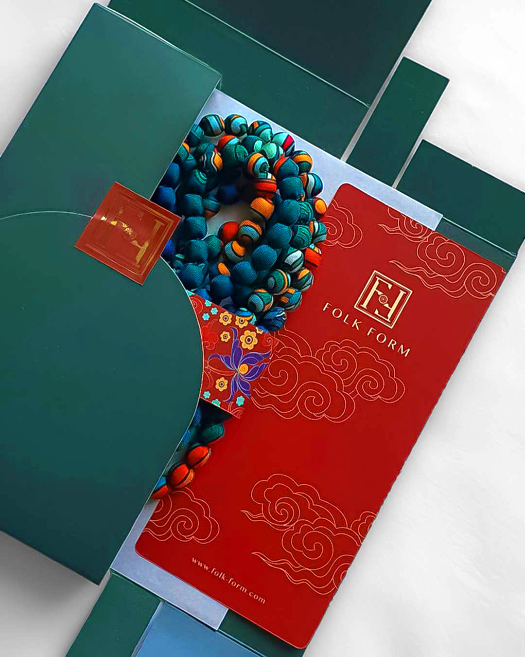 Bag & Soft Box Set / Dark Green / 13x22x3cm / 5x9x1in