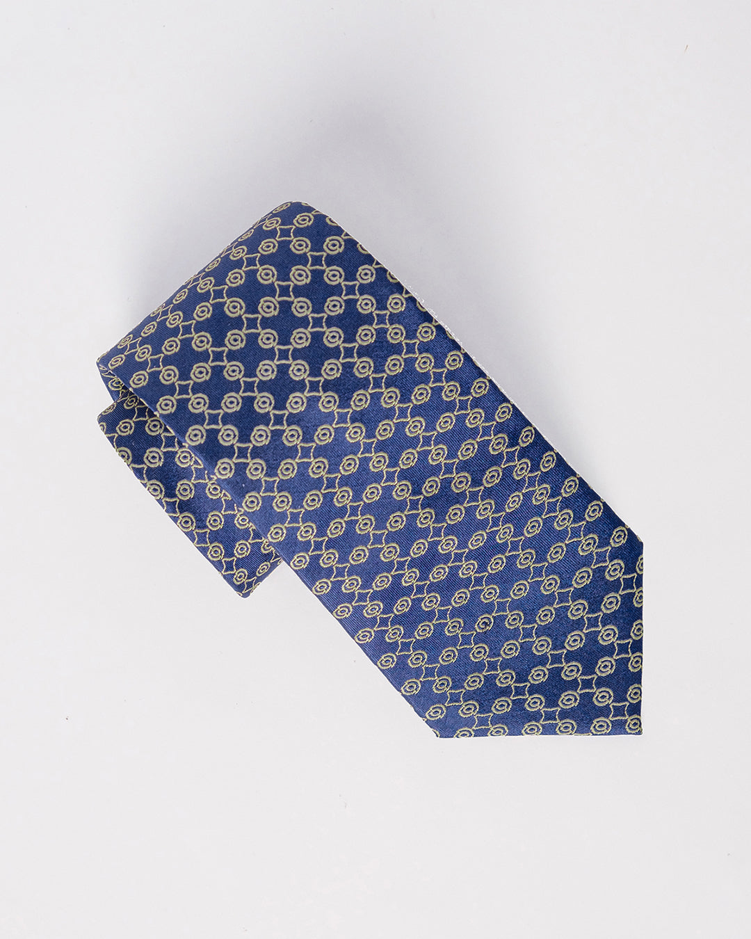 Line Pattern Silk Necktie / Dark Blue / Band 8cm / 3.2in