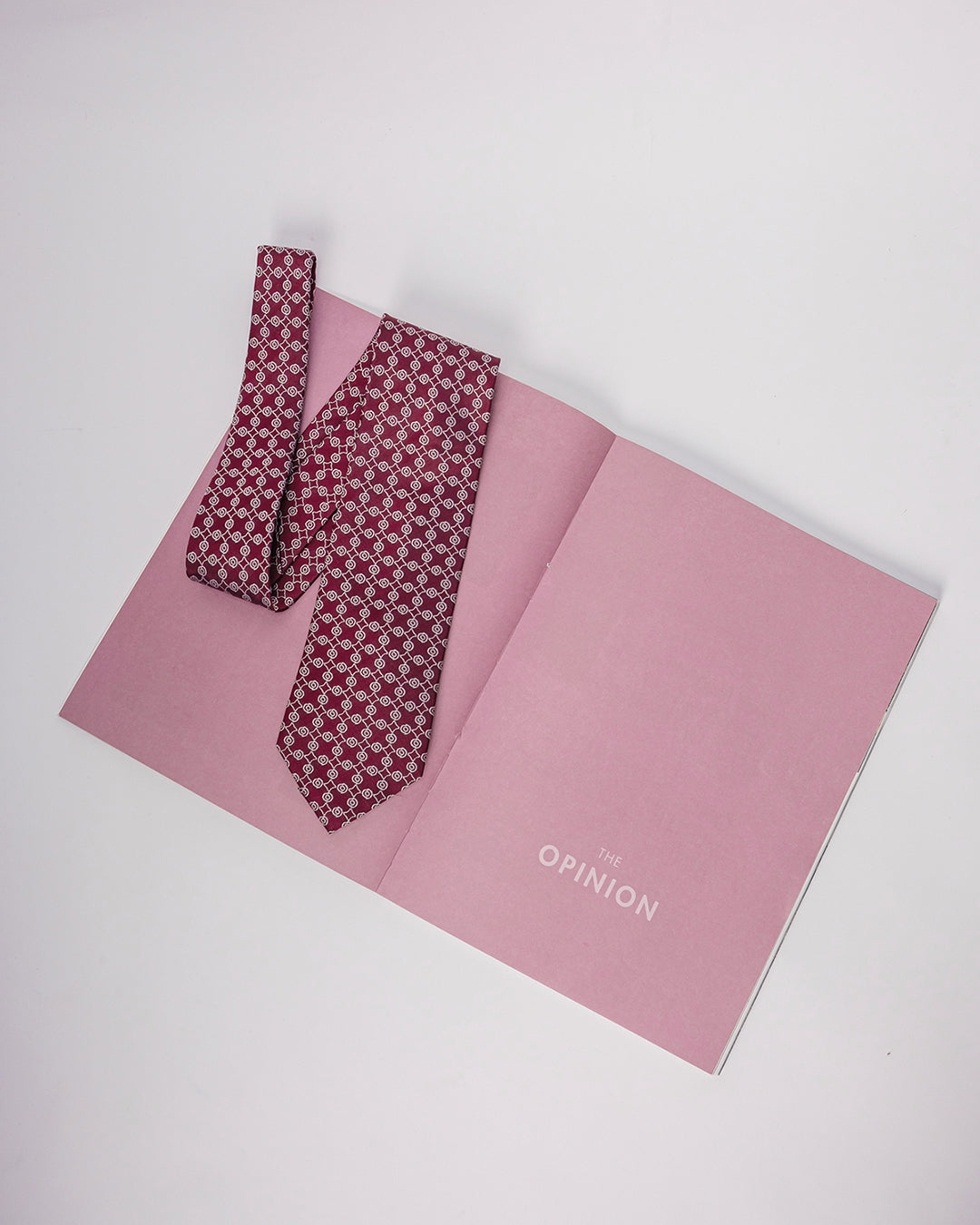 Line Pattern Silk Necktie / Red / Band 8cm / 3.2in