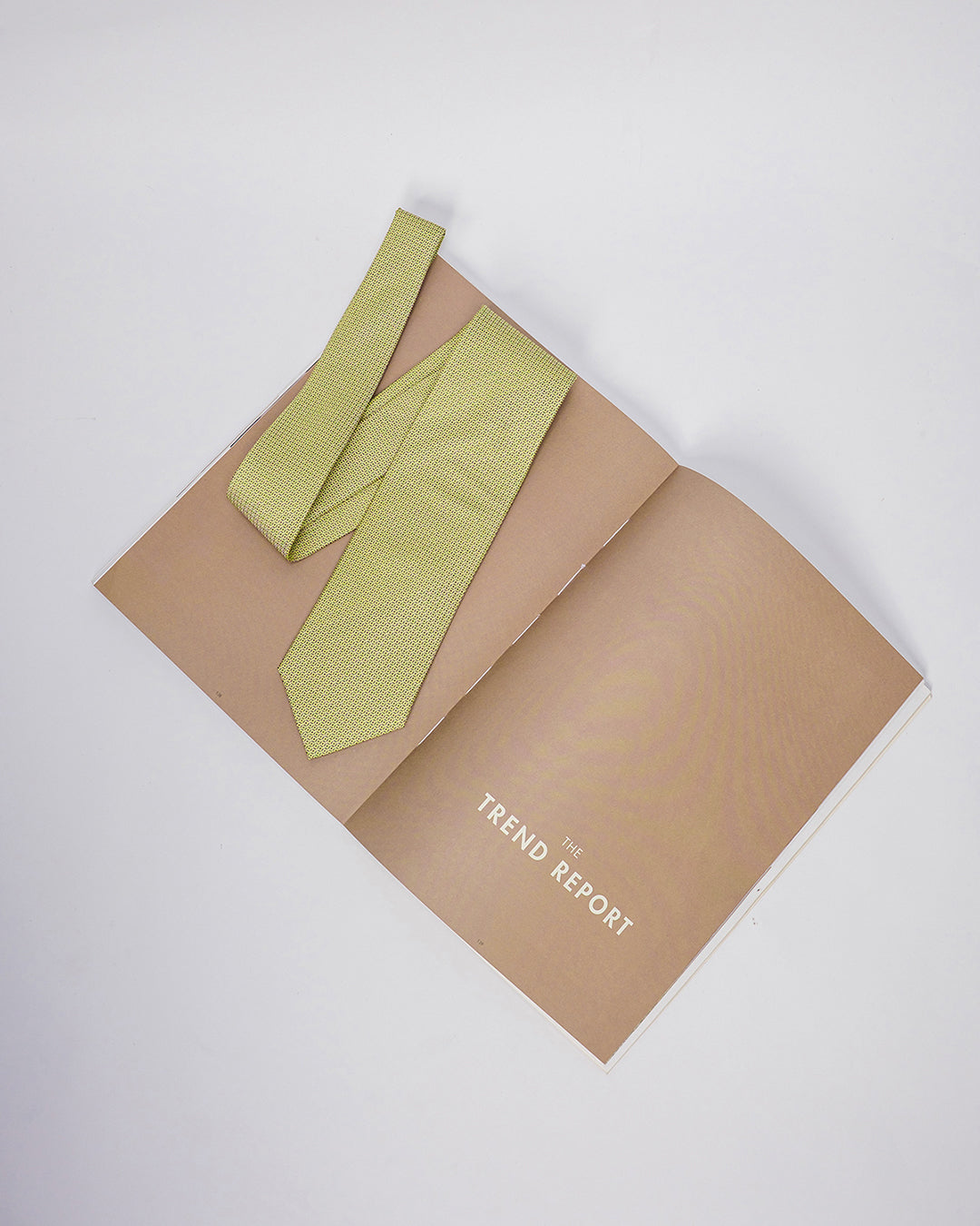 Line Square Pattern Silk Necktie / Lime Yellow / Band 8cm / 3.2in