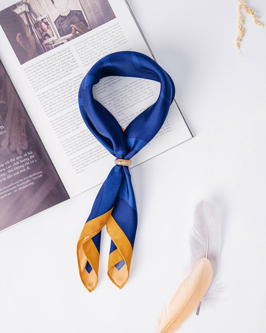 Peace In Mind Silk Square Scarf / 55x55cm / 22x22in