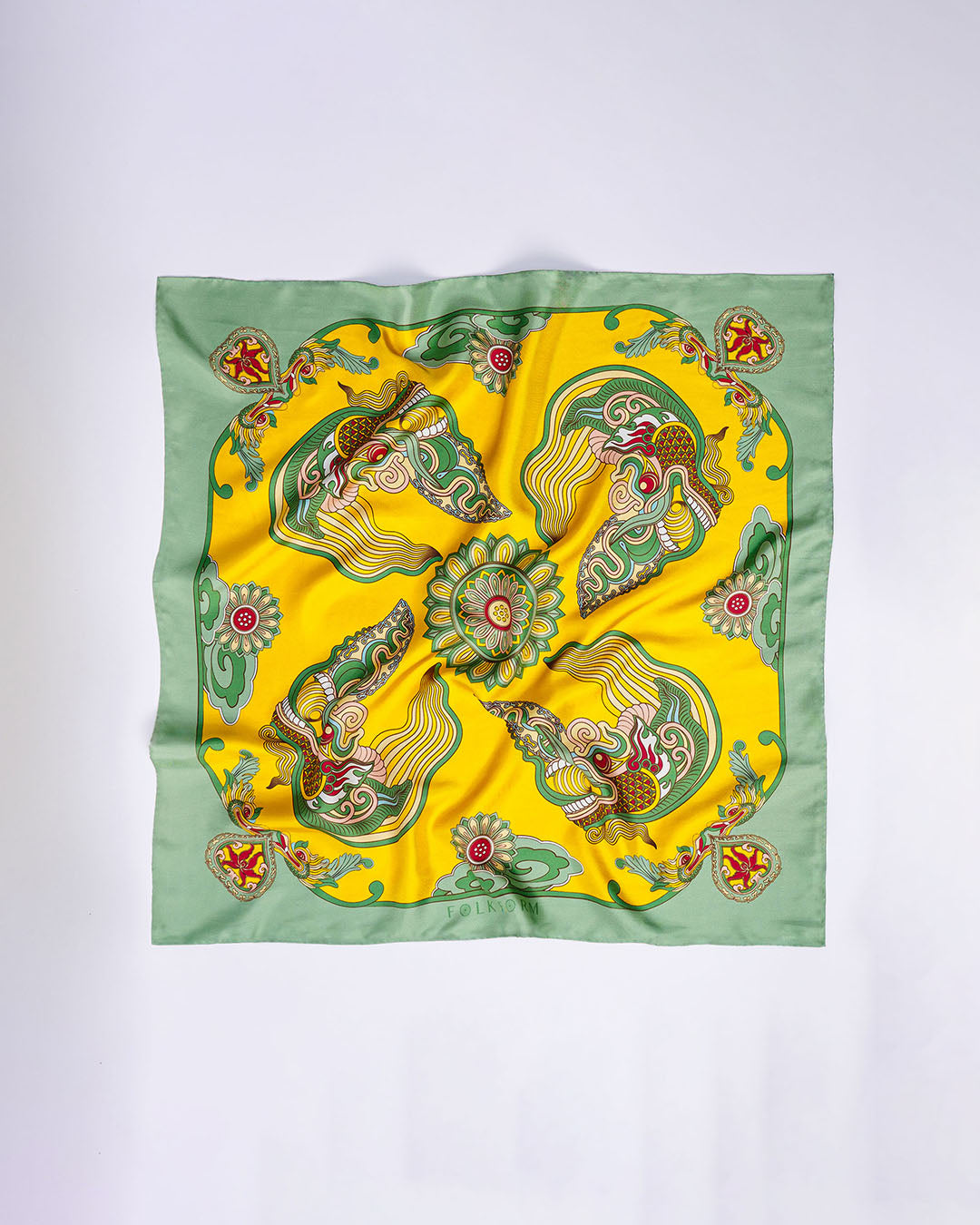 Silk Square Scarf / 65x65cm / 26x26in