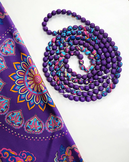 Phoenix Dance Silk Scarf / Purple