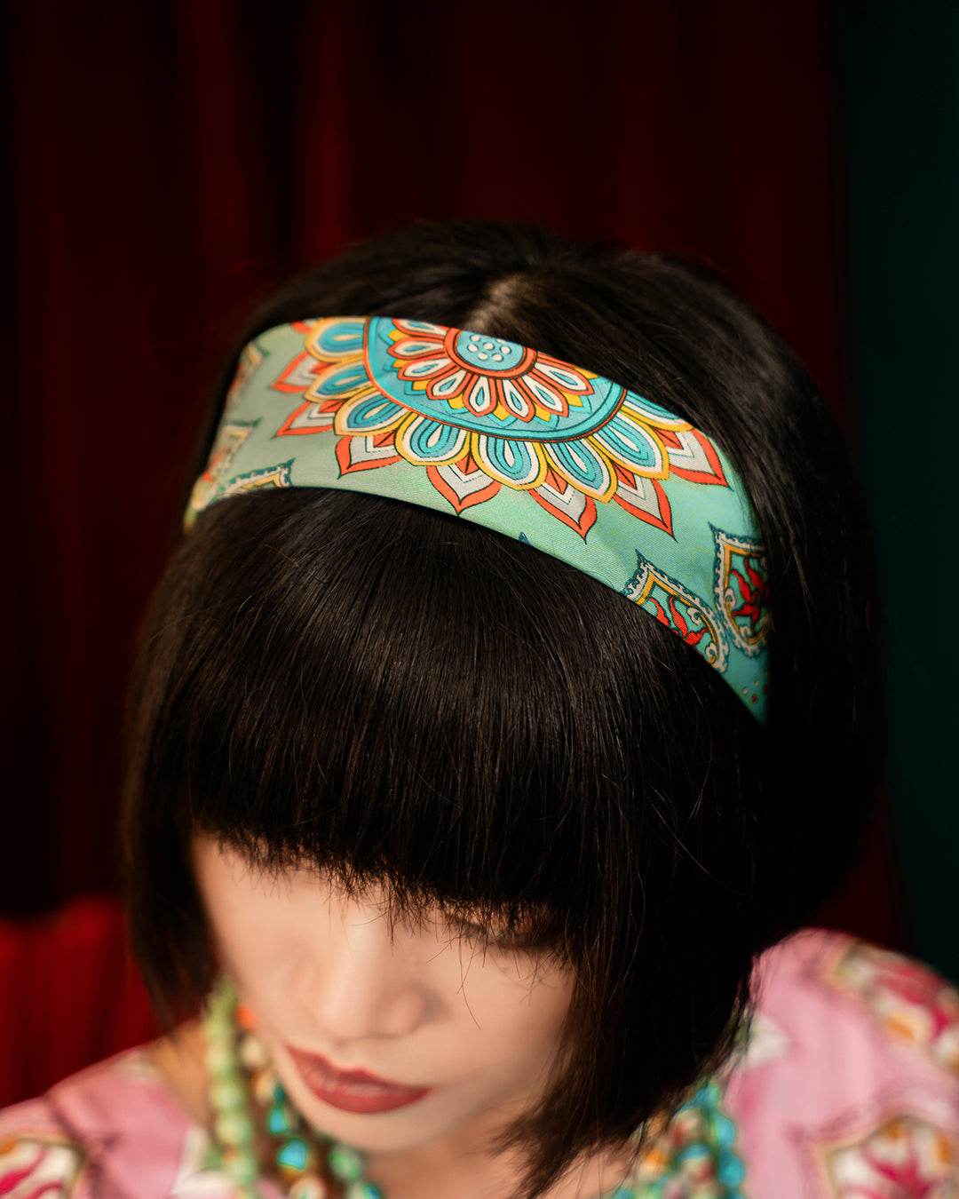 Phoenix Dance Silk Scarf / Green