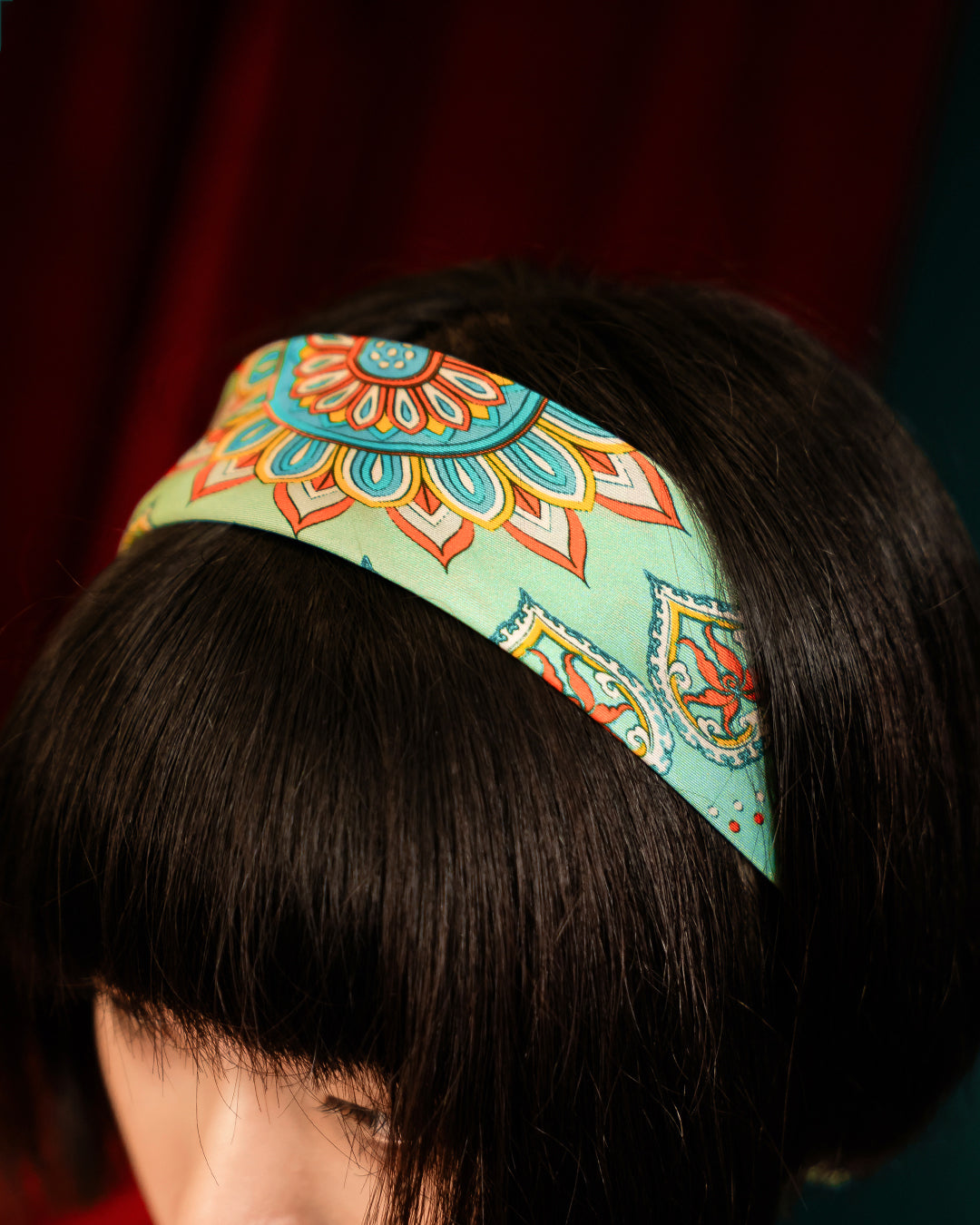 Phoenix Dance Silk Scarf / Green