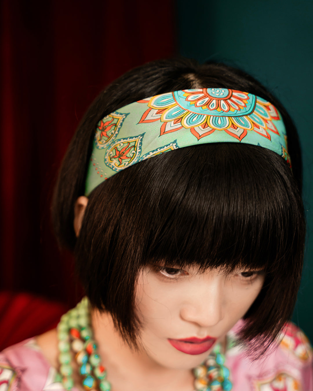 Phoenix Dance Silk Scarf / Green