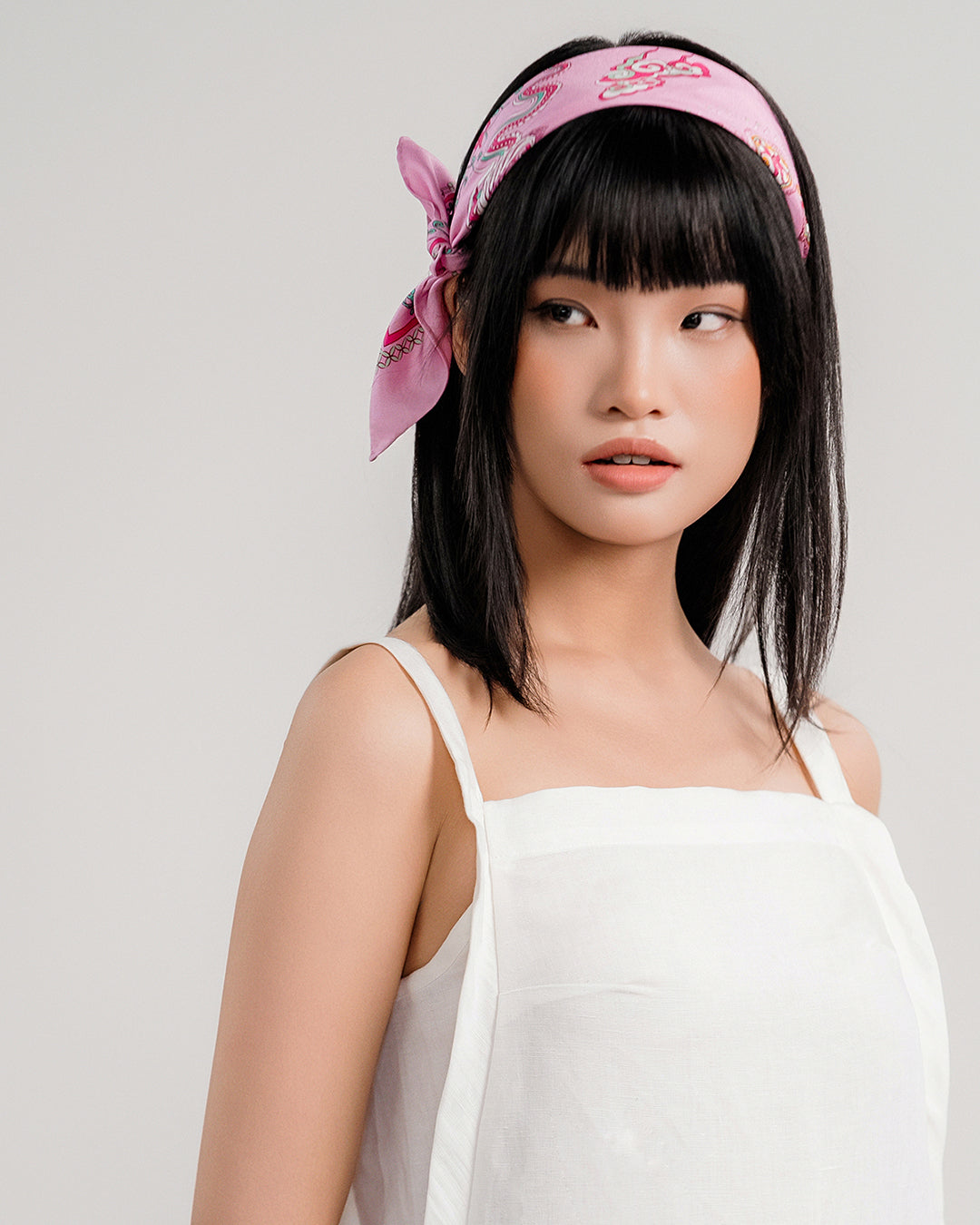 Phoenix Dance Silk Scarf / Pink / 55x55cm / 22x22in