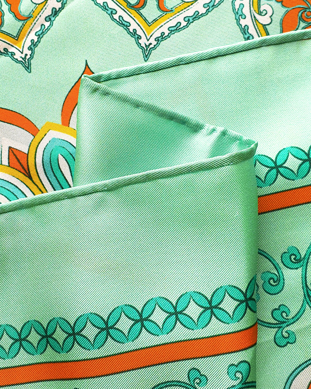 Phoenix Dance Silk Scarf / Green