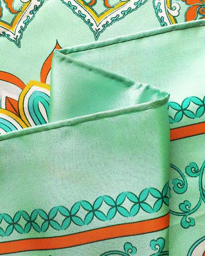 Phoenix Dance Silk Scarf / Green