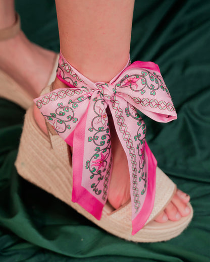 Phoenix Dance Silk Scarf / Pink