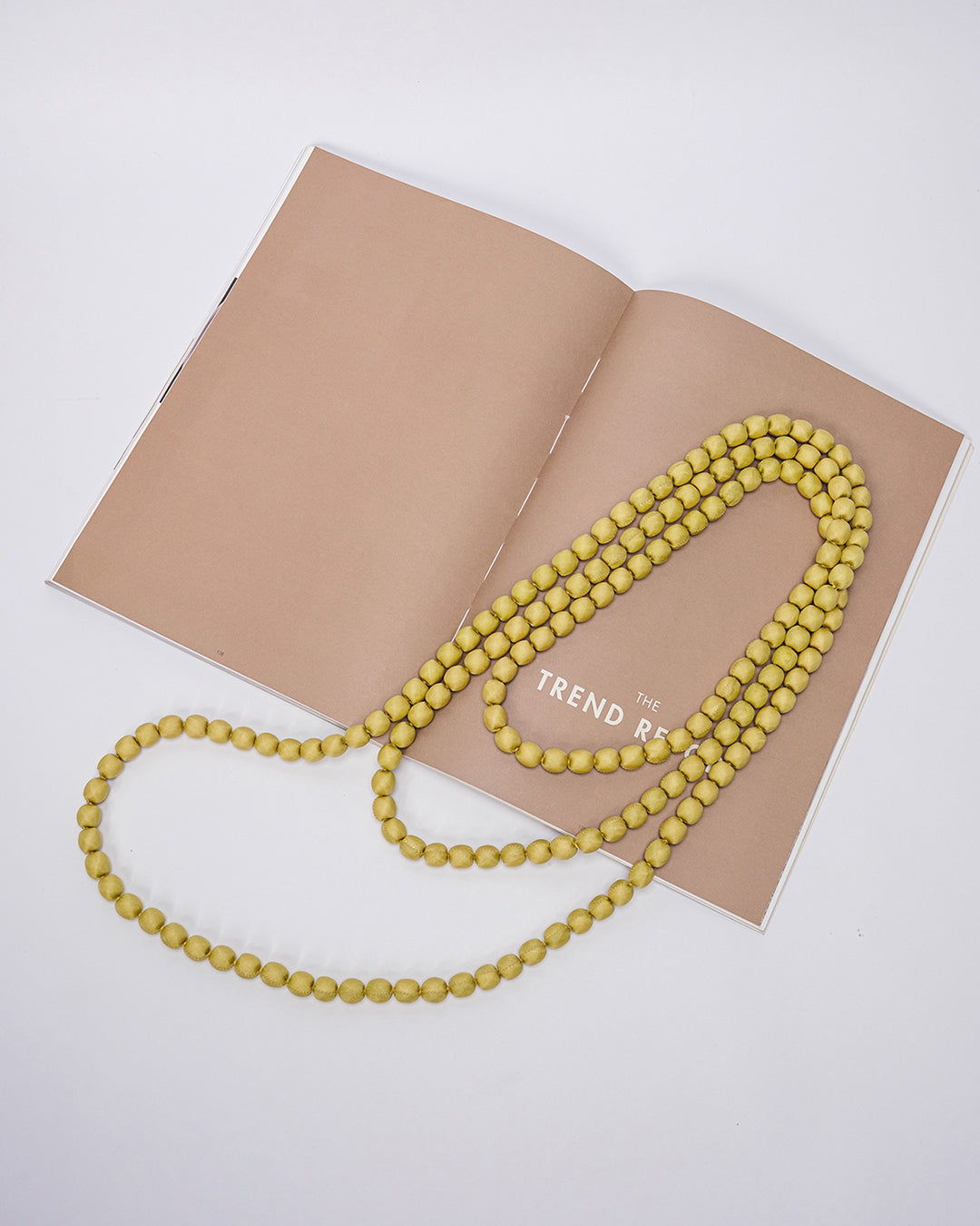 Silk Wrapped Bead Necklace / 110cm / 44in