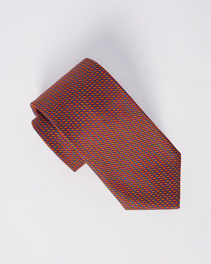 T-Pattern Silk Necktie / Brick Red / Band 8cm / 3.2in
